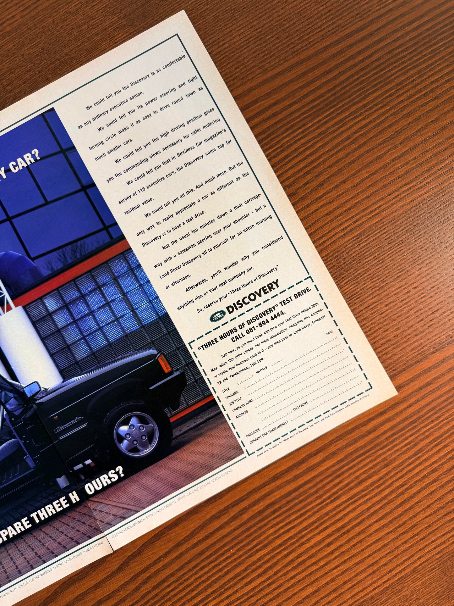 Original Landrover Discovery Advert - 1993