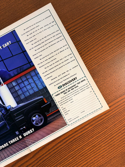 Original Landrover Discovery Advert - 1993