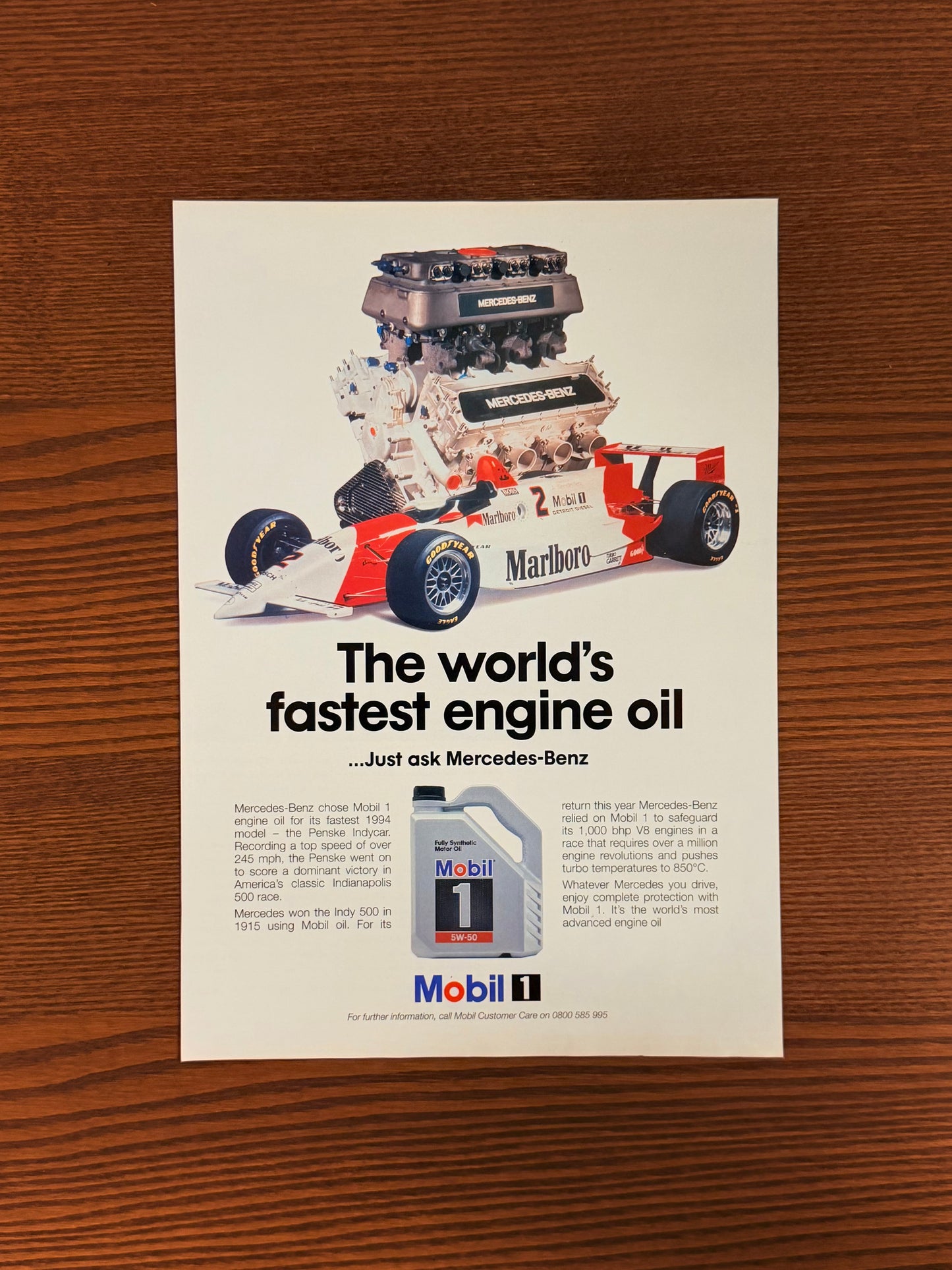 Original Mobil F1 Marlboro Advert - 1980s