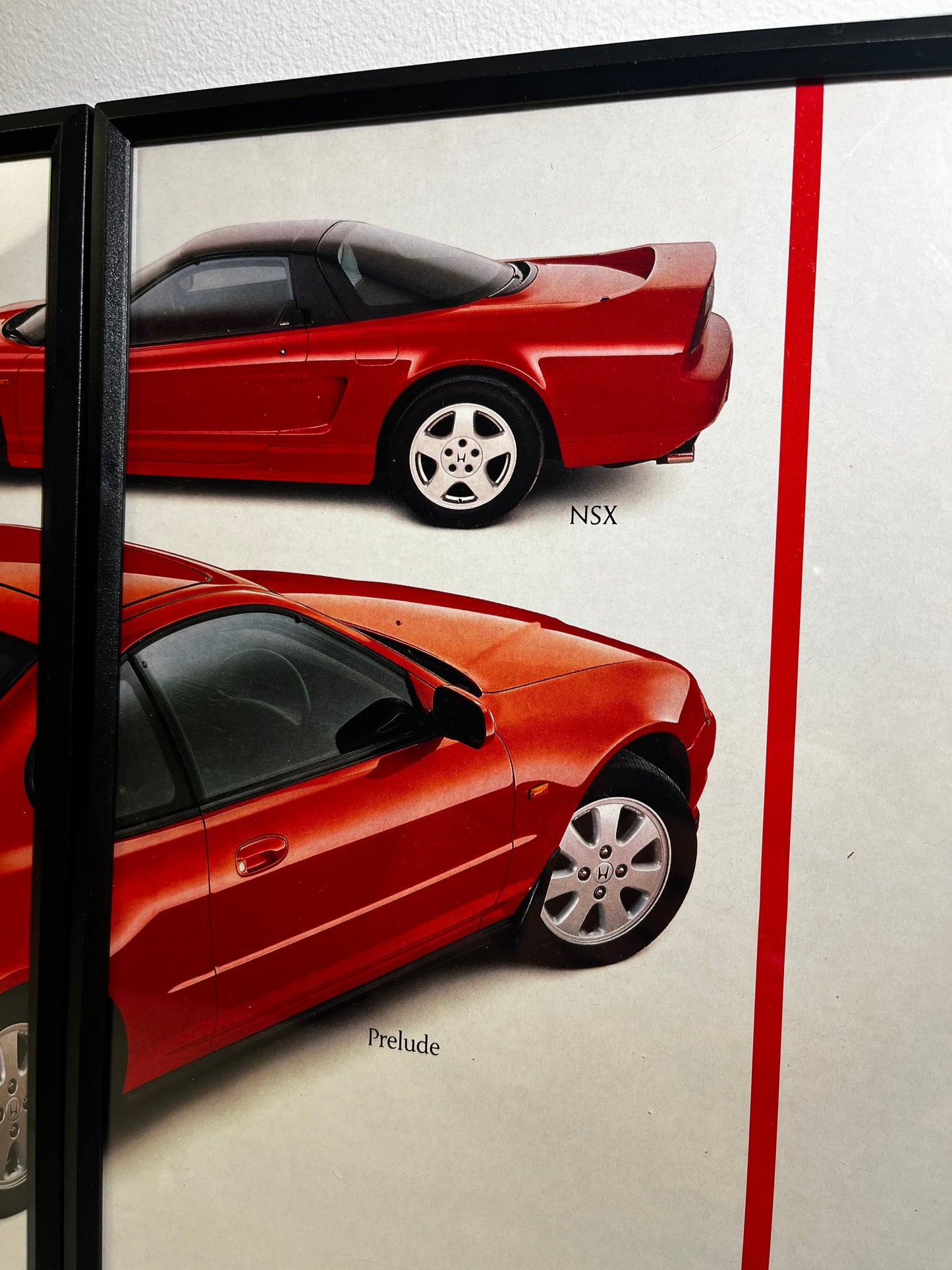 Original 90s Honda, NSX, CRX and Prelude Advert Poster
