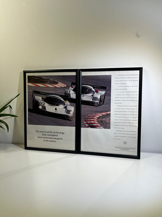 Rare Original 90s Mercedes Racing Advert