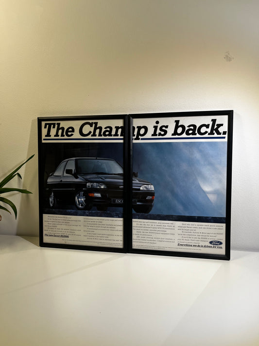 RARE Original Ford Escort RS2000 Advert - 1980s