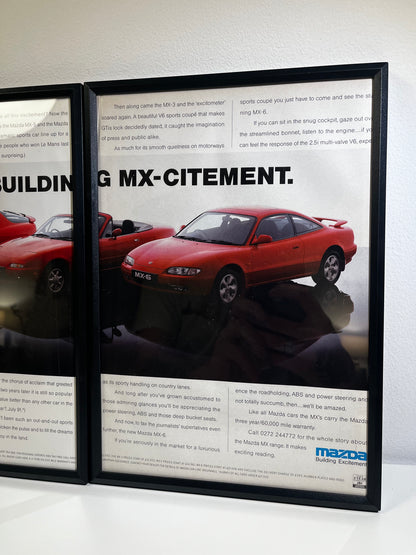 RARE Original Mazda Mx-5 and Mx-6 Advert - 1992