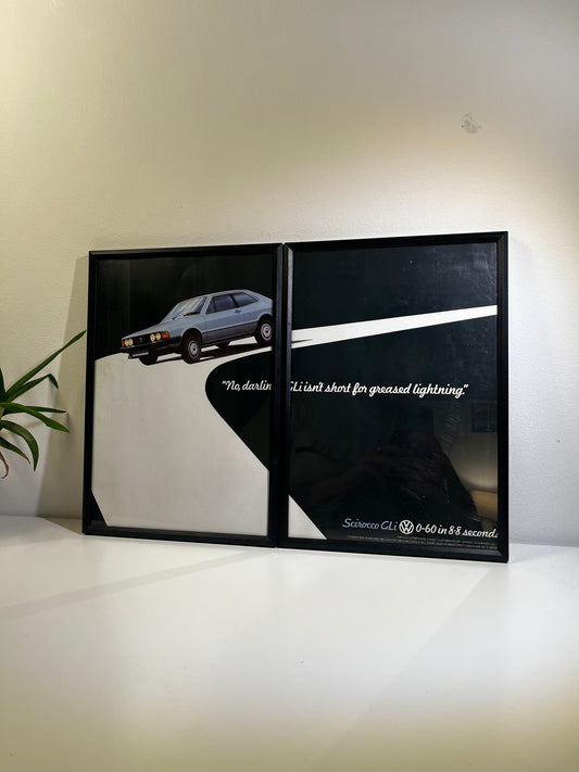 Rare Original Volkswagen Mk1 Scirocco Advert - 1970s