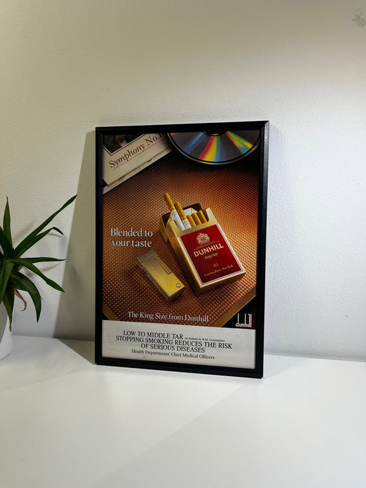 Rare Original Dunhill Cigarette Advert - 1980s