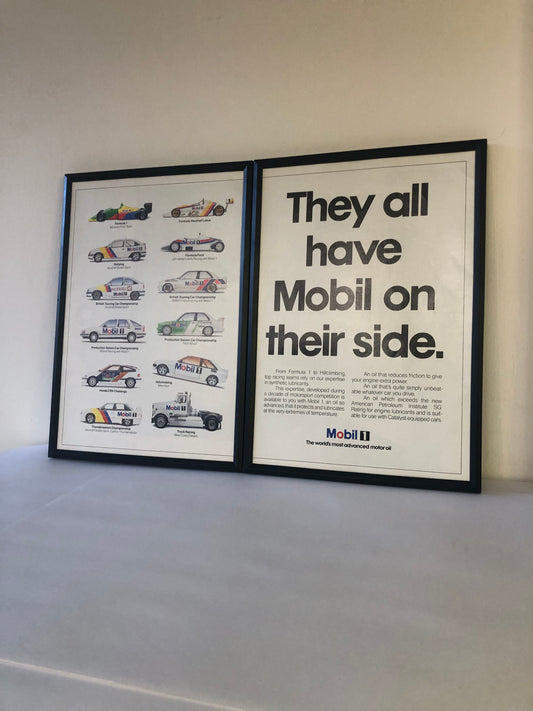 Original Mobil F1 Rally Motorsport Collective - 'They all have Mobil on their side.' - 1989