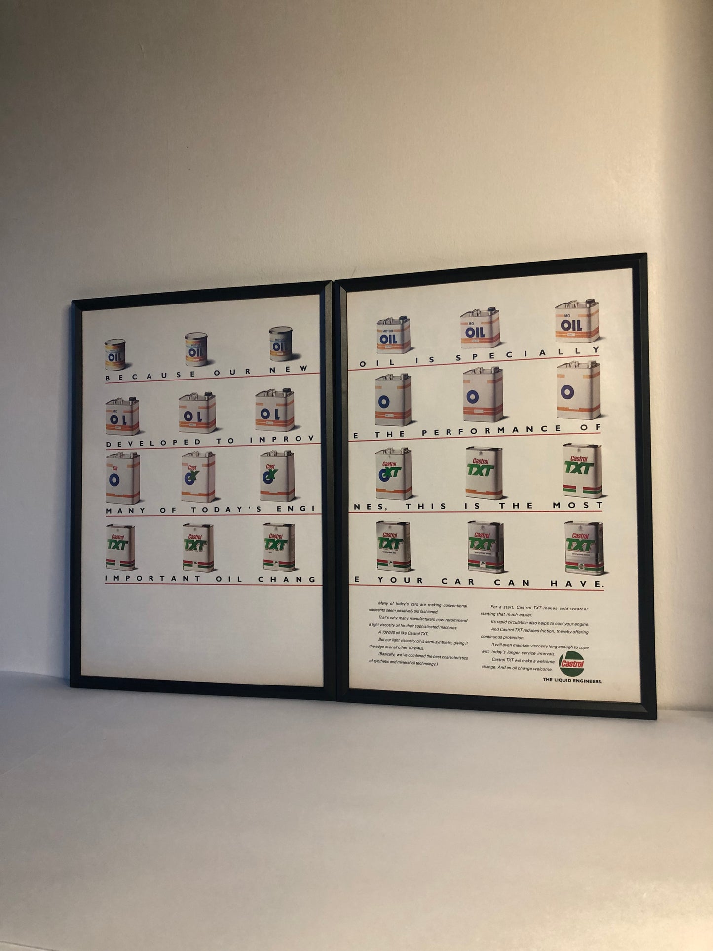 RARE Original Vintage Castrol Racing Advert - 1988