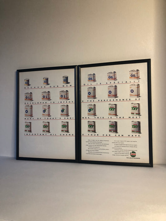 RARE Original Vintage Castrol Racing Advert - 1988