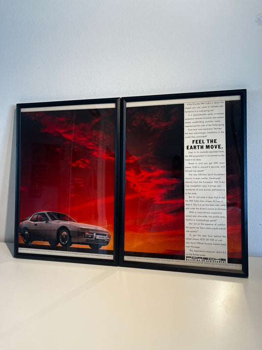 Original Porsche 944 turbo Advert - 1980s