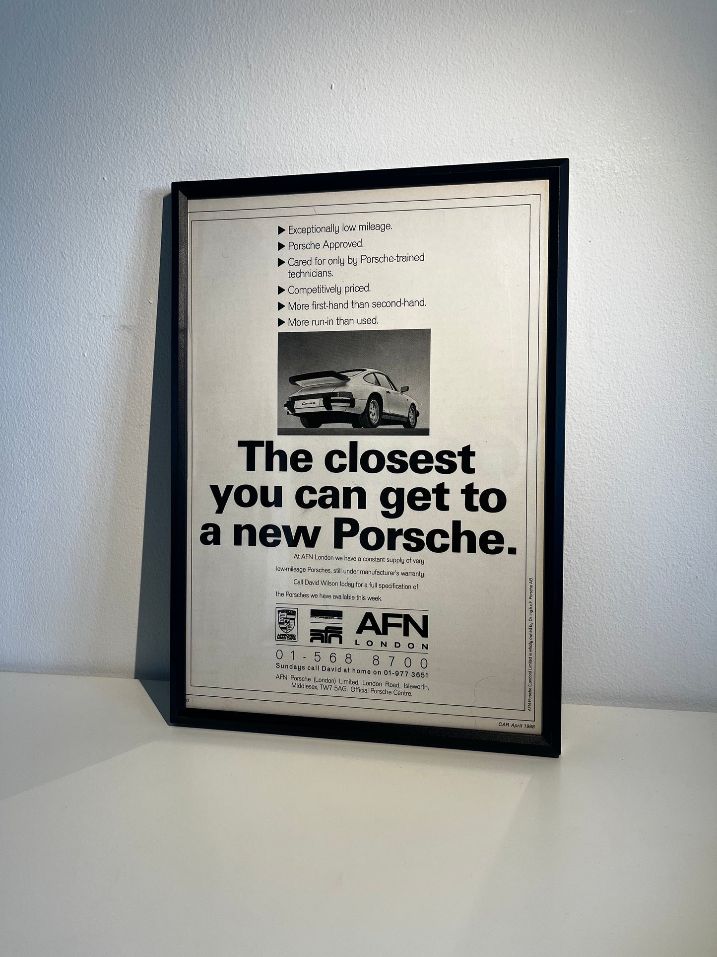 vintage porsche advert