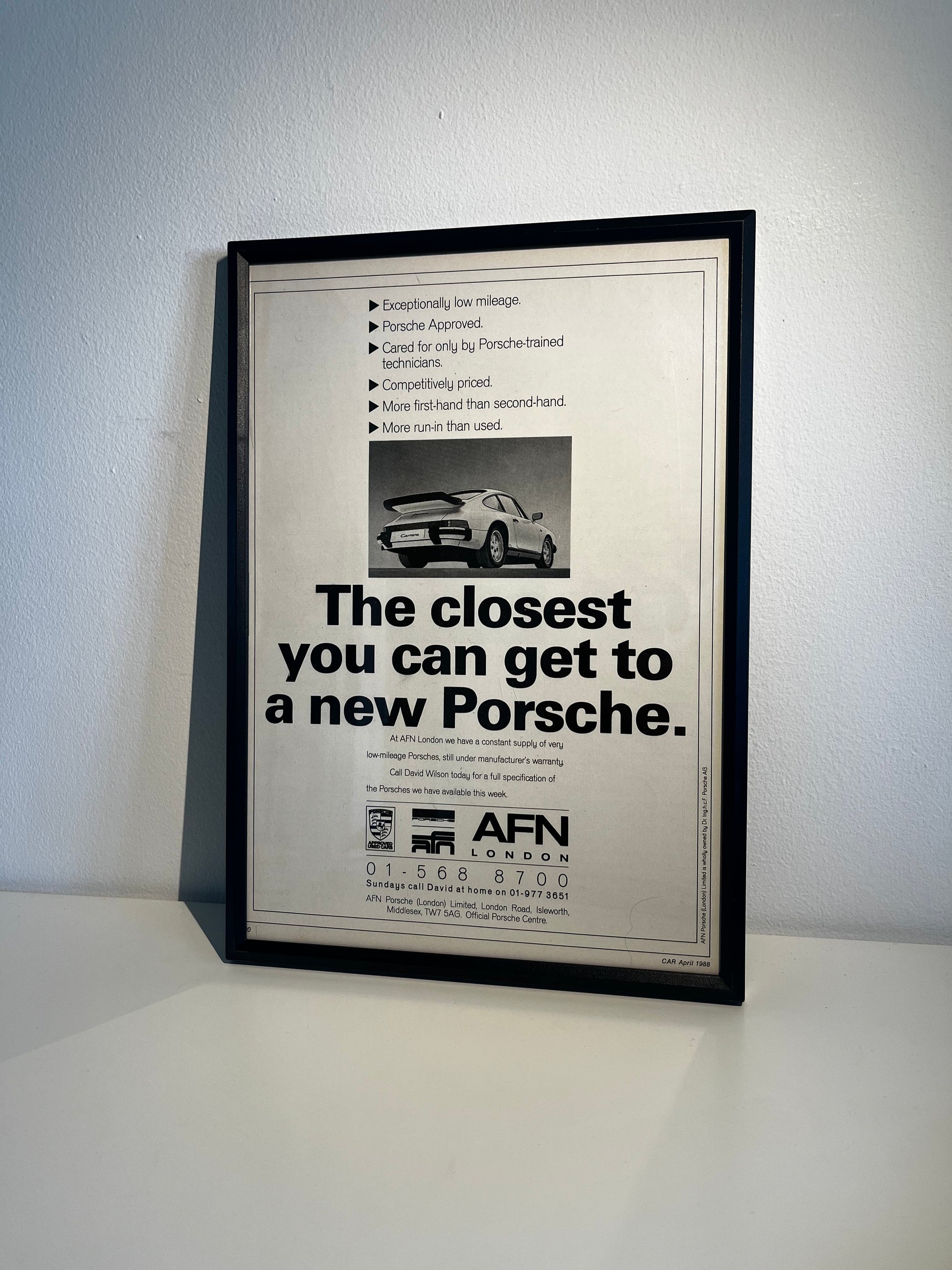 vintage porsche advert