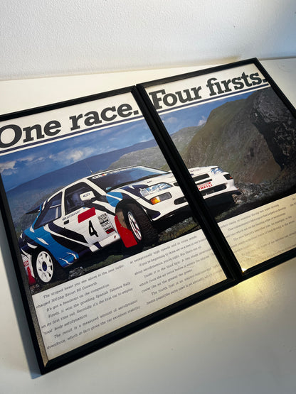 RARE Original Ford Escort Rs Cosworth Advert - 1990s