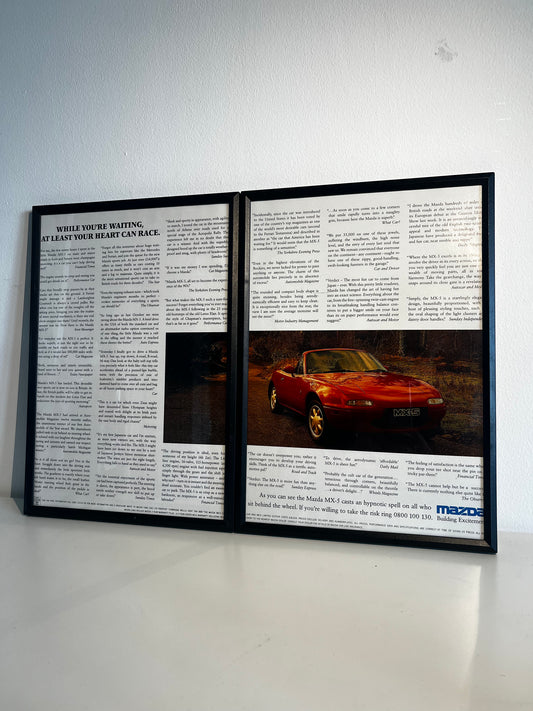 vintage mazda mx5 car advert 