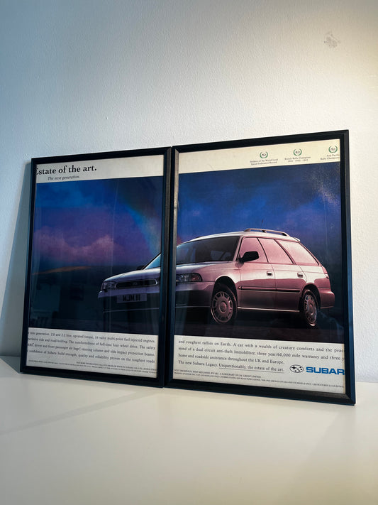 RARE Original Subaru Advert Poster - 1990s
