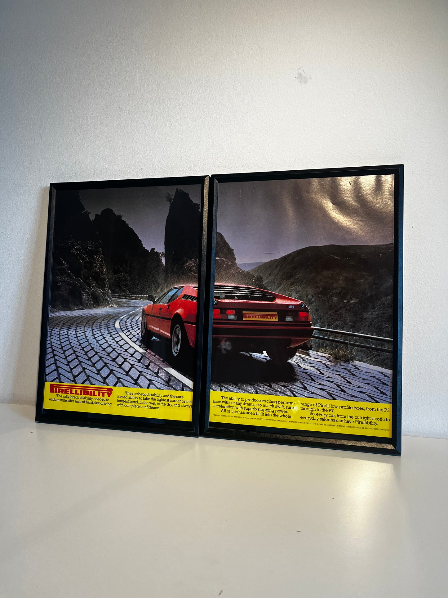 Rare Original 80s BMW M1 / Pirelli Advert - Pirellibility – 1982