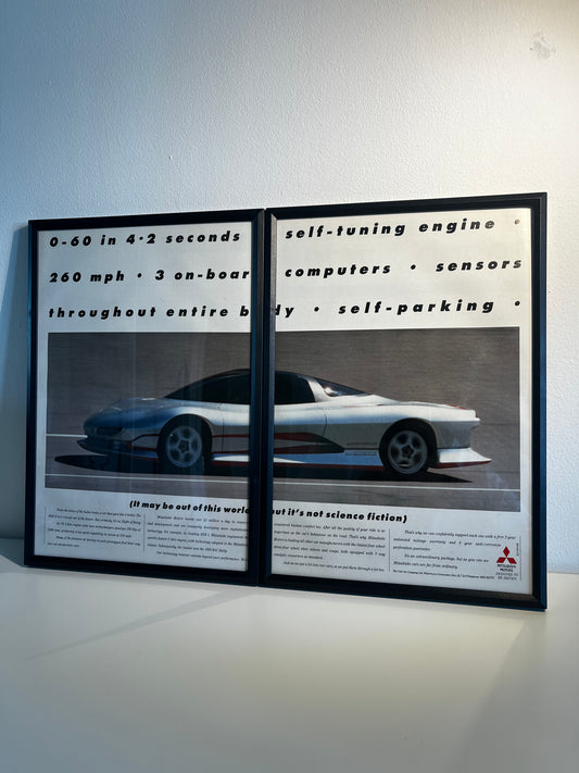 RARE Original Mitsubishi Advert Poster - 1990s