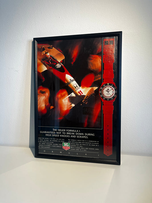 RARE Original F1 Tag Heuer Advert  - 1980s