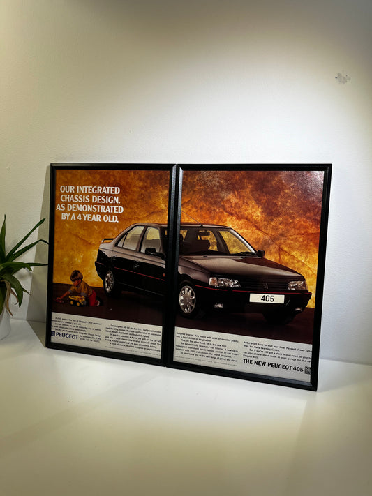 RARE Original Peugeot 406 Advert Poster - 1990s