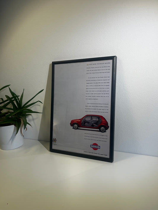 RARE Original Nissan K11 Micra Advert  Poster - 1990s