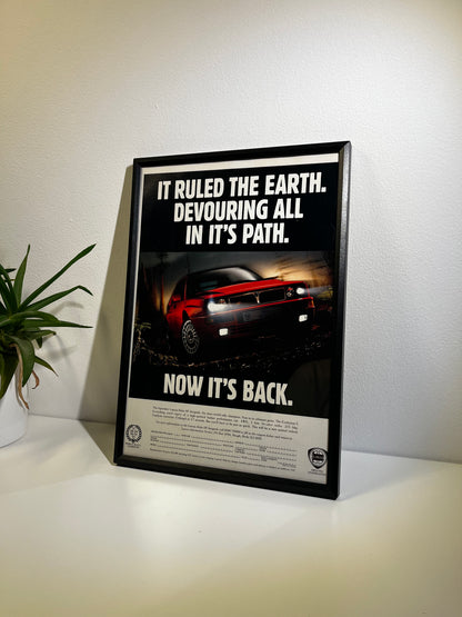 Rare Original 90s Lancia Delta Advert Poster