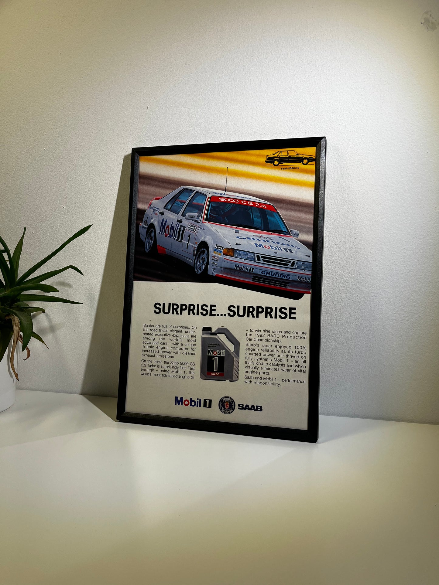 RARE Original Saab Mobil Advert - ‘Surprise… Surprise’ - 1993