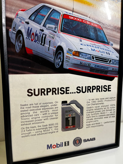 RARE Original Saab Mobil Advert - ‘Surprise… Surprise’ - 1993