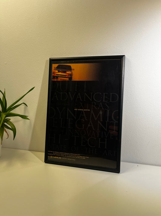 RARE Original Lexus LS400 Advert Poster - 1990s