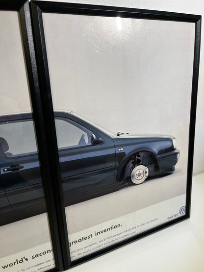 Rare Original 90s Volkswagen Mk3 Golf GTI Advert Poster