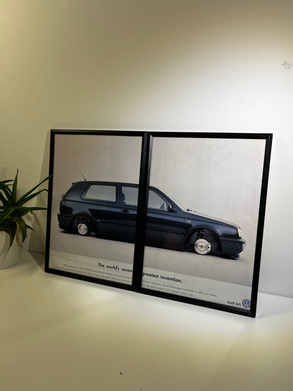 Rare Original 90s Volkswagen Mk3 Golf GTI Advert Poster